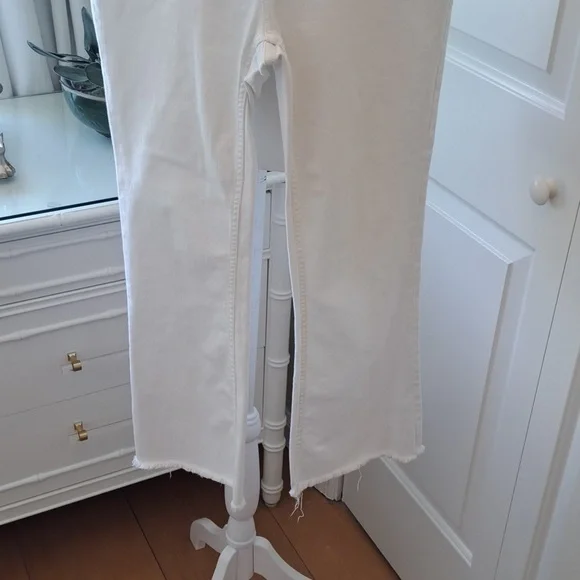 Vineyard Vines Womens White Stretch Denim Crop Flare Jeans Raw Hem S-10 - Picture 3 of 10